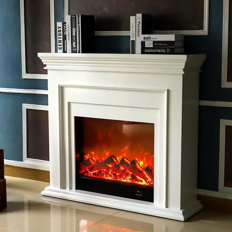 Hotel villa electronic simulation fireplace heating embedded complete set of fireplace cross-border supply manufacturer electron