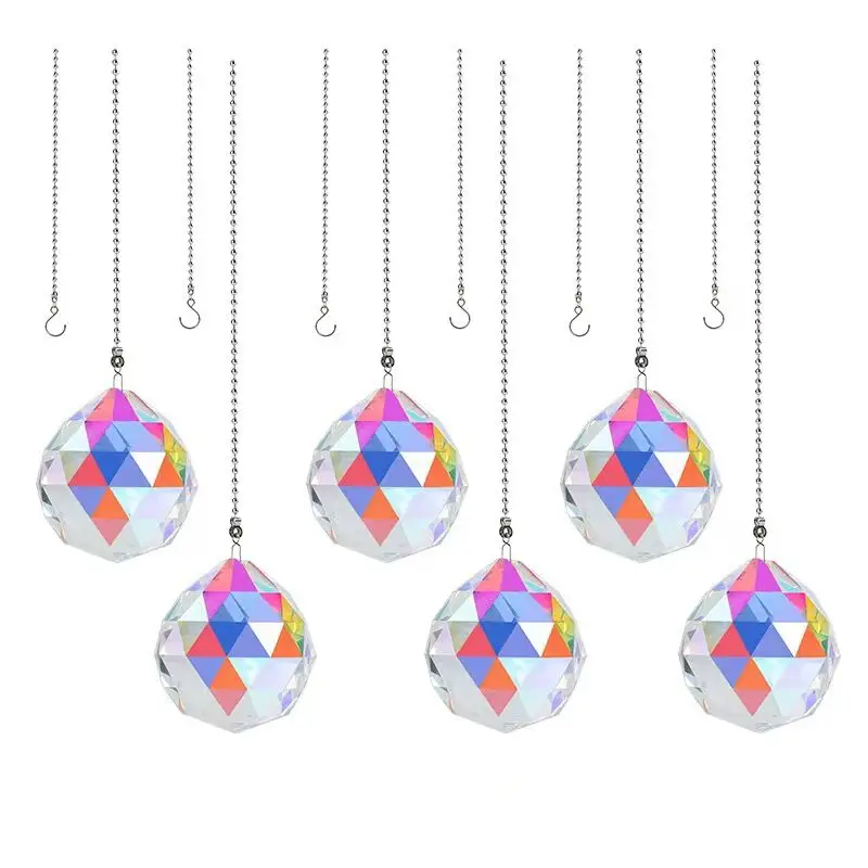 

1PC Crystal Ball Prism Suncatcher Rainbow Pendants Maker Hanging Crystals Prisms for Windows for Feng Shui