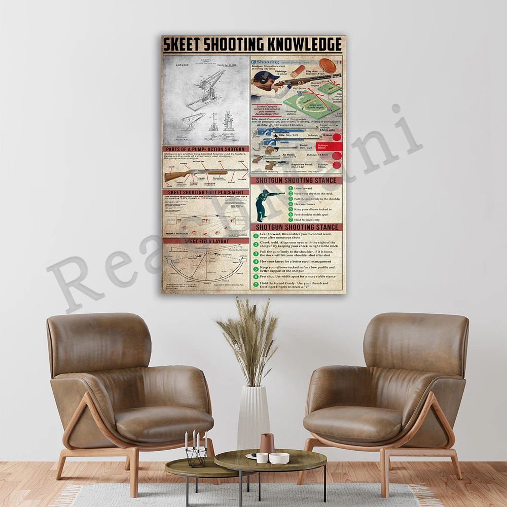 Flying Saucer Shooting Knowledge Vintage Frameless Poster, Most Iconic Quote Poster, Home Decor Art, Shooting Gift