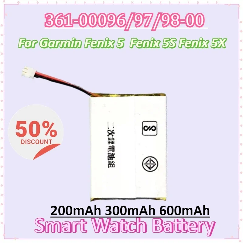 

New Replacement Smart Watch Battery 361-00097-00 361-00096-00 361-00098-00 For Garmin Fenix 5 Fenix 5S Fenix 5X Battery