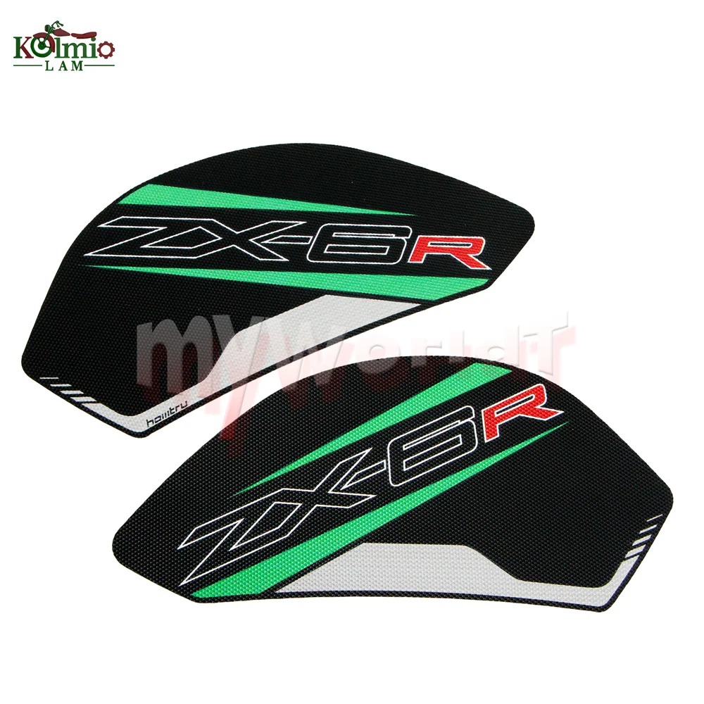 Fit For Kawasaki Ninja 636 ZX6R 2009 - 2018 Sticker Anti Slip Fuel Tank Pad Side Knee Traction Decal ZX-6R ZX 6R ZXZ636