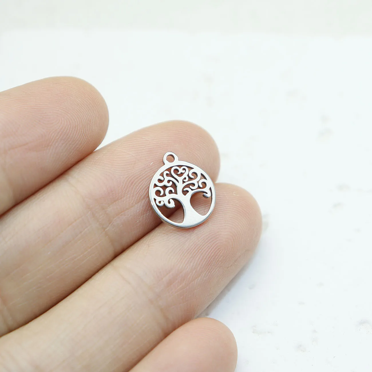 

Wholesale10pcs Stainless Steel Trendy Hope Tree DIY Fashion Jewelry Bracelet Hand Making High Quality Vacuum Plated WaterProof