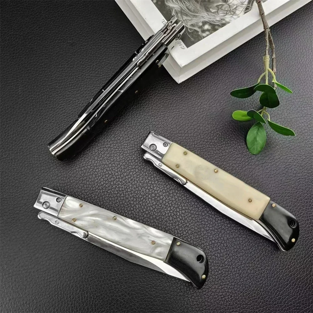 New Mafia Tactical Folding Knife 440C Blade Shell/Resin/Acrylic Handle High Quality Practical Outdoor Hunting Camping Tool