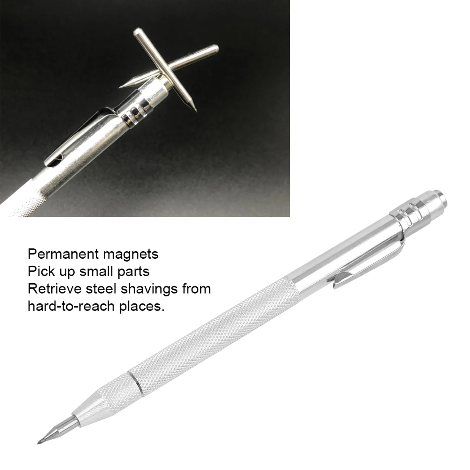 Schnitzstift, Keramikreißer, starker magnetischer Anreißstift, gerändelter Aluminiumgriff, Wolframkarbidspitze, Anreißstift, Glasmarker
