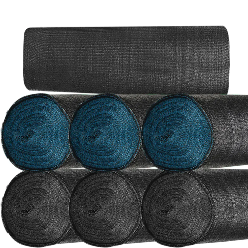 HDPE 70% затенение, анти-УФ-черная солнцезащитная сетка из HDPE, крышка для сельскохозяйственных садовых растений, рулонная сетка для забора, сельскохозяйственная теплица, солнцезащитная сетка