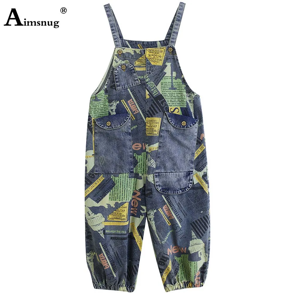 2025 Tute Demin con cinturino per spaghetti Moda donna Jeans Hip Hop Salopette con stampa di lettere Tutina Body Pantaloni con tasca alta