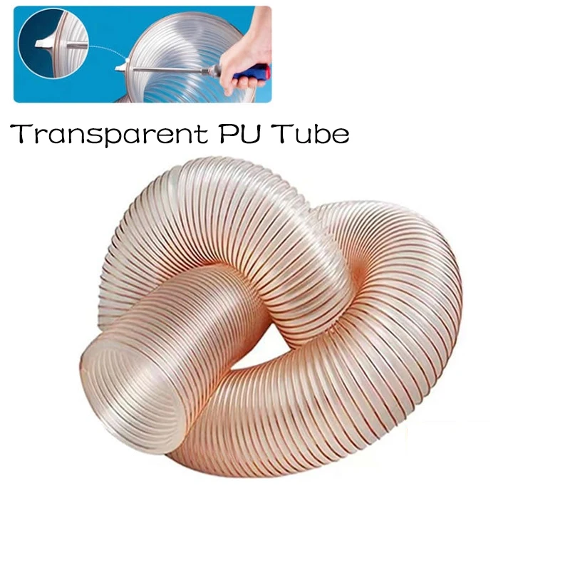 

Прозрачная трубка из полиуретана, воздуховодная стальная проволока с медным покрытием, гибкий шланг для всасывания пыли, выхлопной трубы, воздушной трубки, внутренний диаметр 20-300 мм