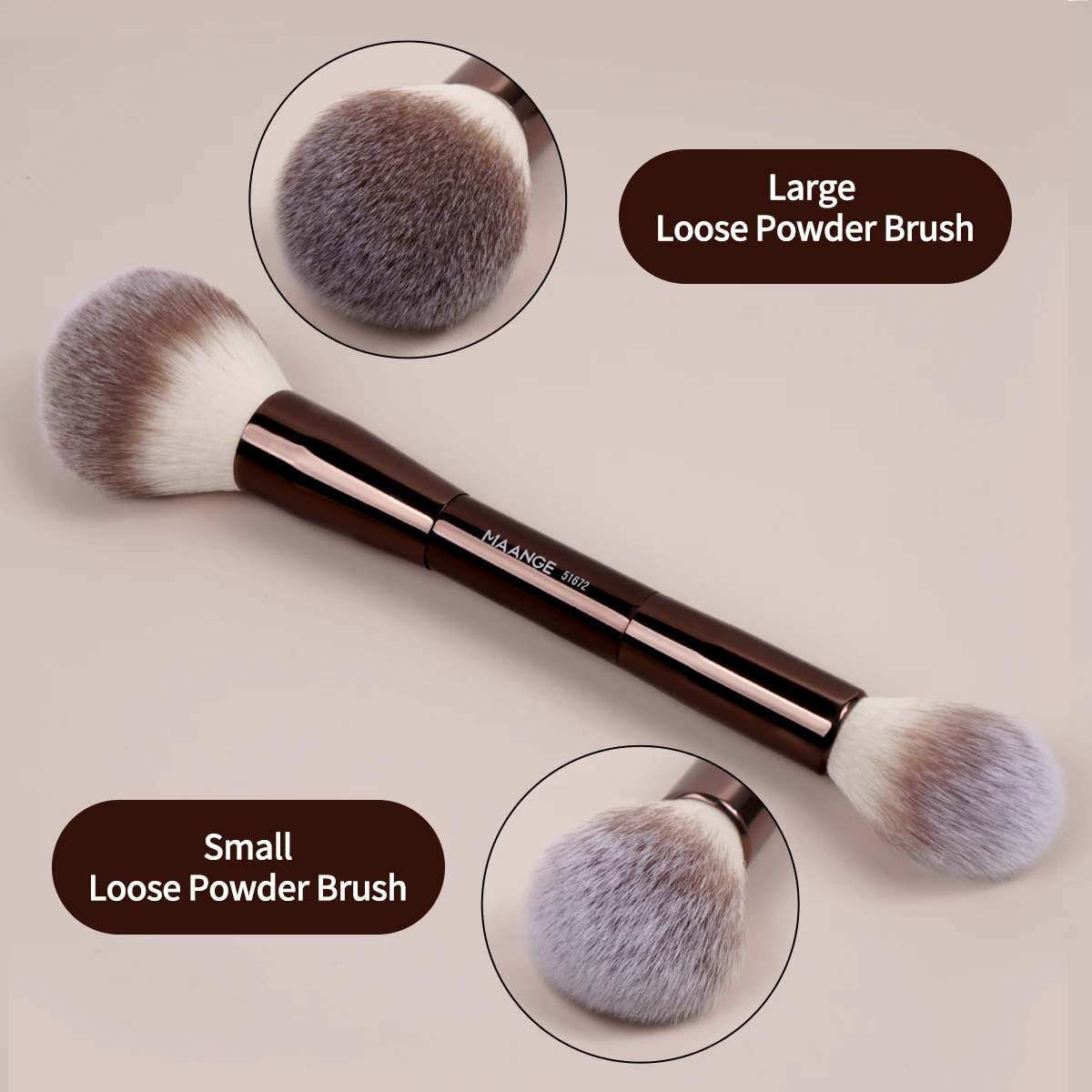 MAANGE Professional Makeup Brushes Double Head Foundation Powder Concealer Blush Makeup Brush Soft Bristle Cosmetic Makeup Tools