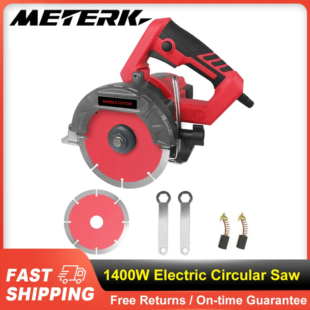 1400W Electric Circular Saw Marble Cutter Ceramic Tile Cutting Wall Grooving Machine 0-45° Bevel Marble Slotting Concrete Saws