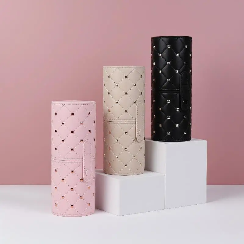 1Pcs Diamond Square Nail Makeup Tool Storage Pen Holder Large Capacity Multi-Functional Makeup Brush Storage Container