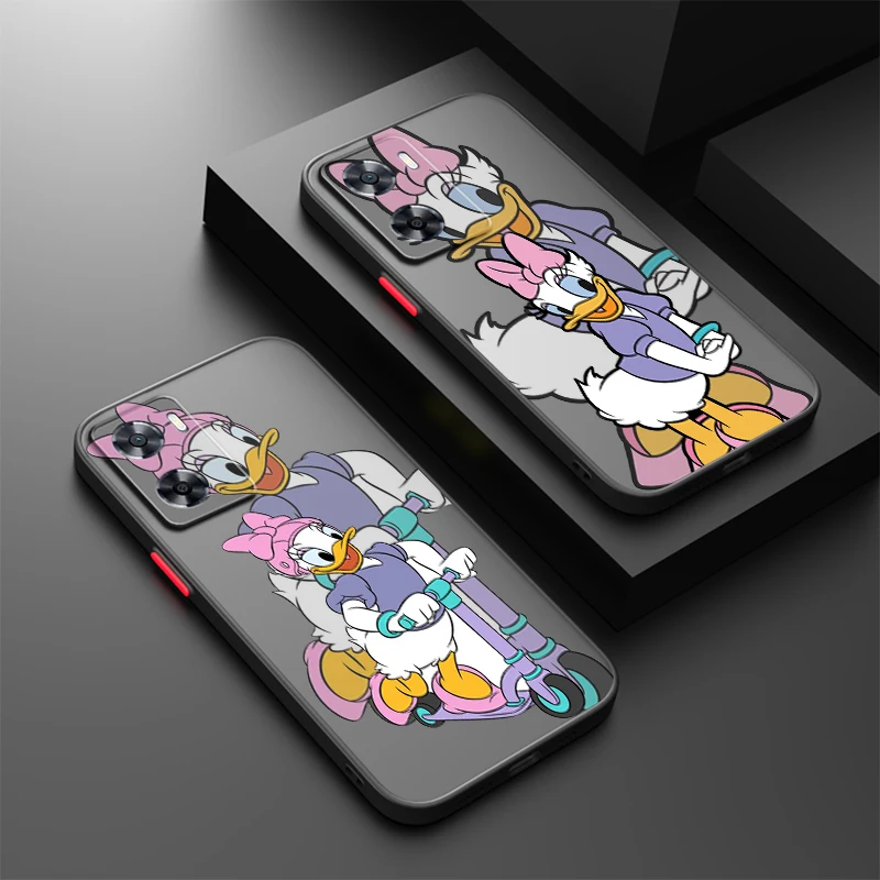 The Donald Duck And Miss Daisy Frosted Translucent For OPPO X5 X3 A54S A5 A94 A16 A53S A57 A74 A72 A96 A98 A78 5G Soft