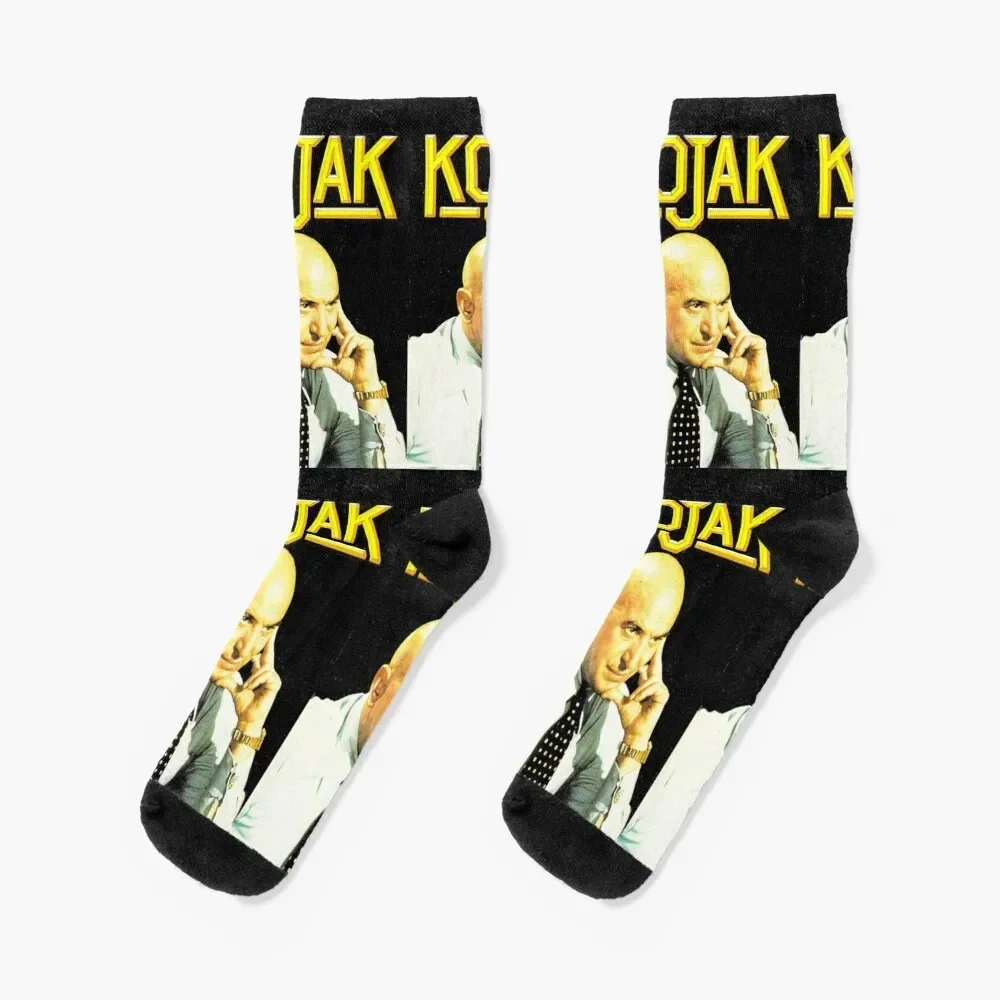 Kojak - Vintage Retro TV Detective Cop Show 70s Socks christmass gift valentine gift ideas japanese fashion Girl'S Socks Men's