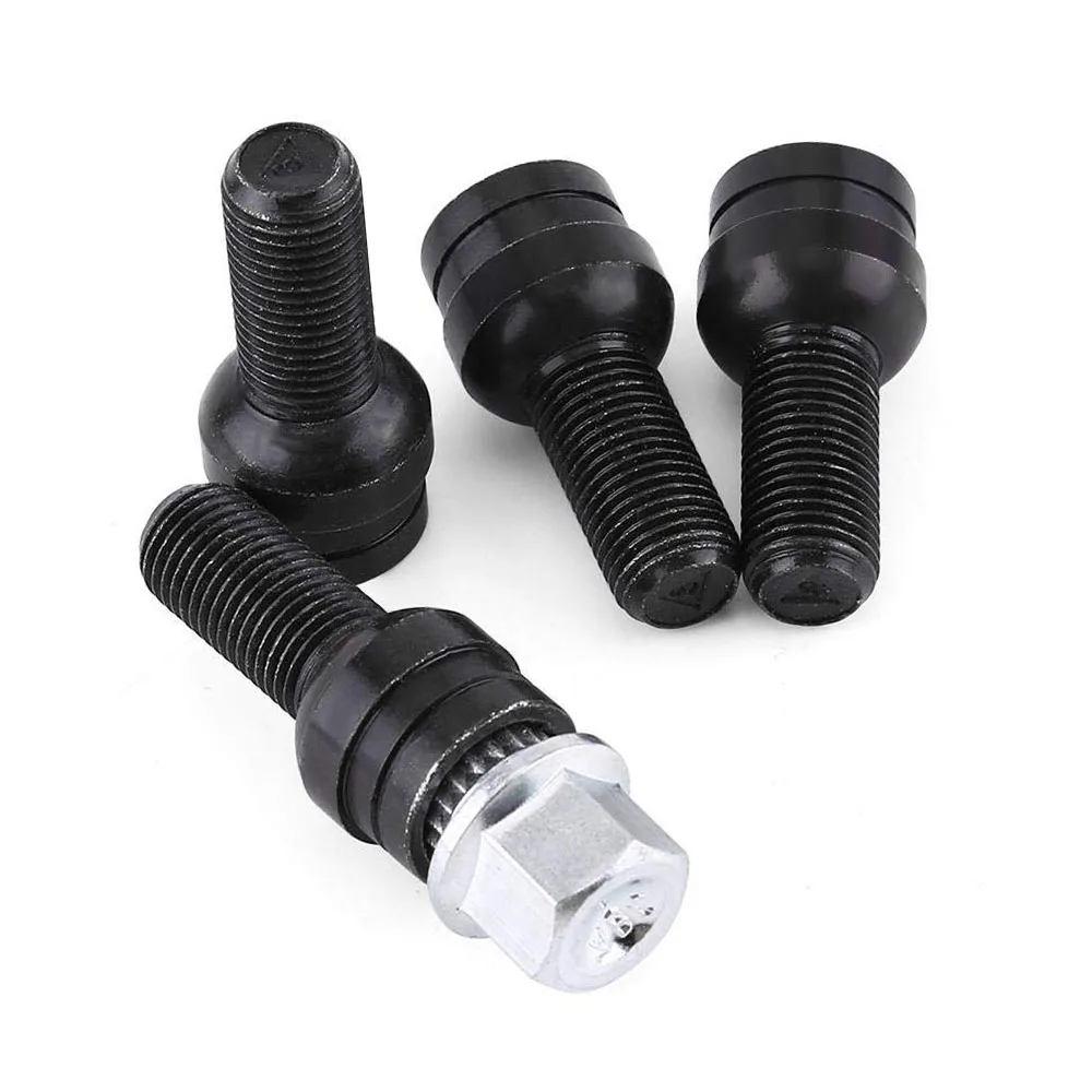 4pcs Wheel Bolts M14*1.5 Anti-theft Wheel Screw Bolt Lock Nut Key Adapter For VW Golf Jetta Passat Audi A4 A6 A8 TT Auto Parts