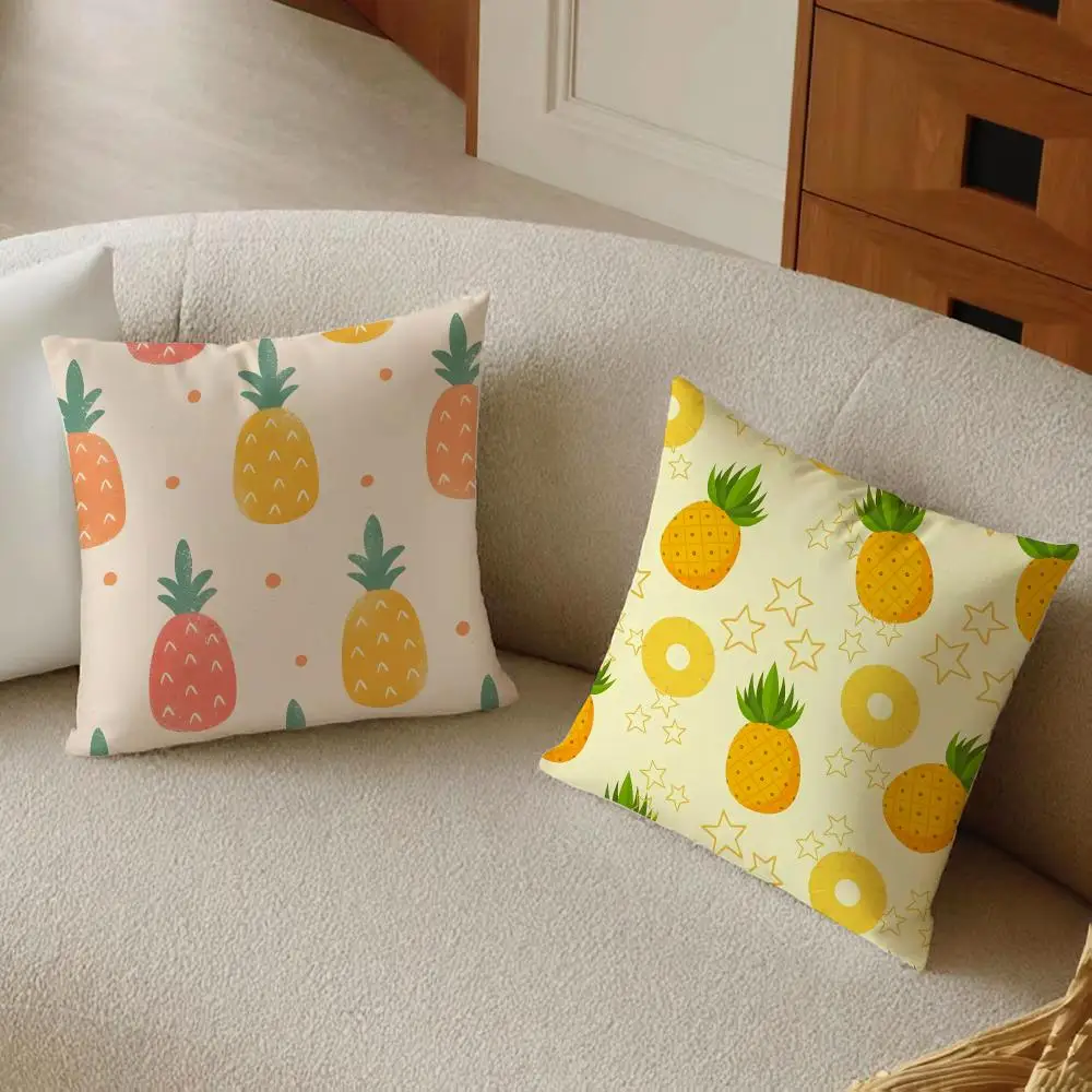 Tropical Fresh Pineapple Cushion Cover Sofa Home Decor Living Room Accessory Holiday House Cushion Shell