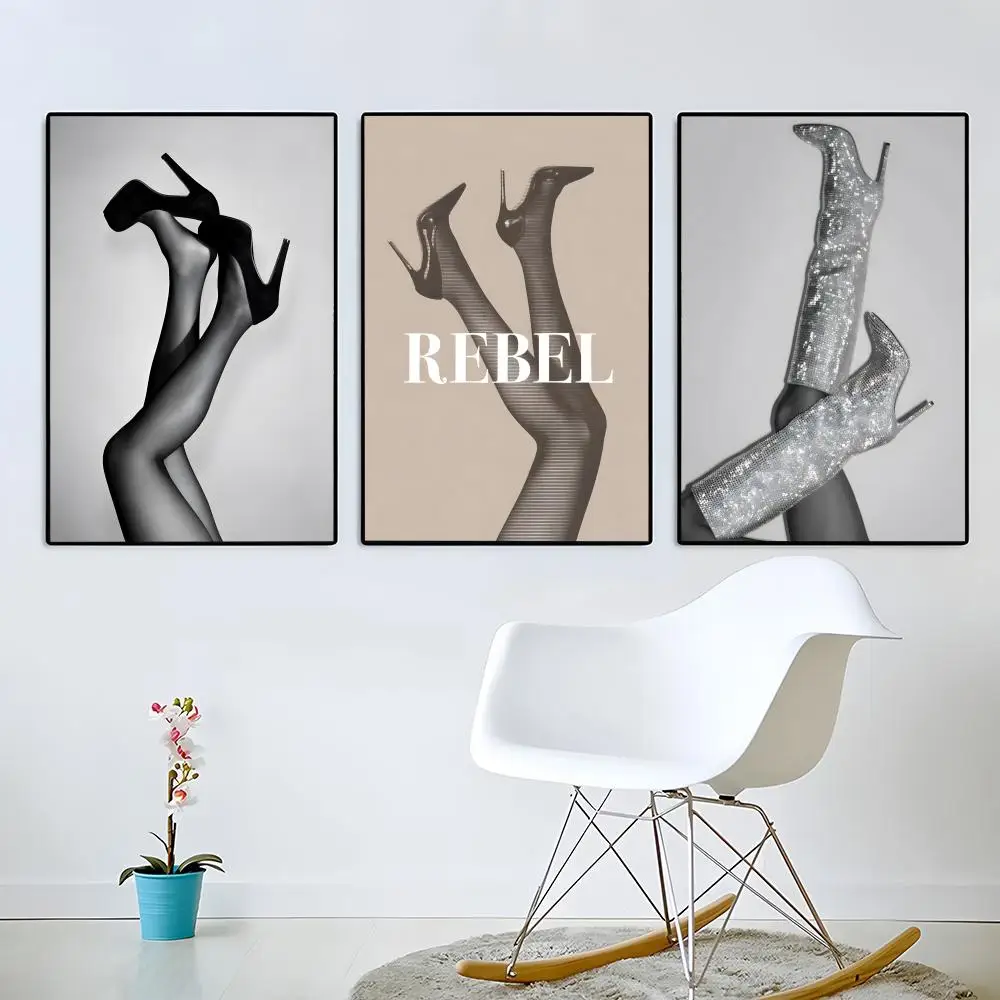 S-Stocking-clad legs Poster Poster Wall Art Canvas Print Home Deco Aesthetic Anime Vintage Minimalist Nordic Bedroom Living Room