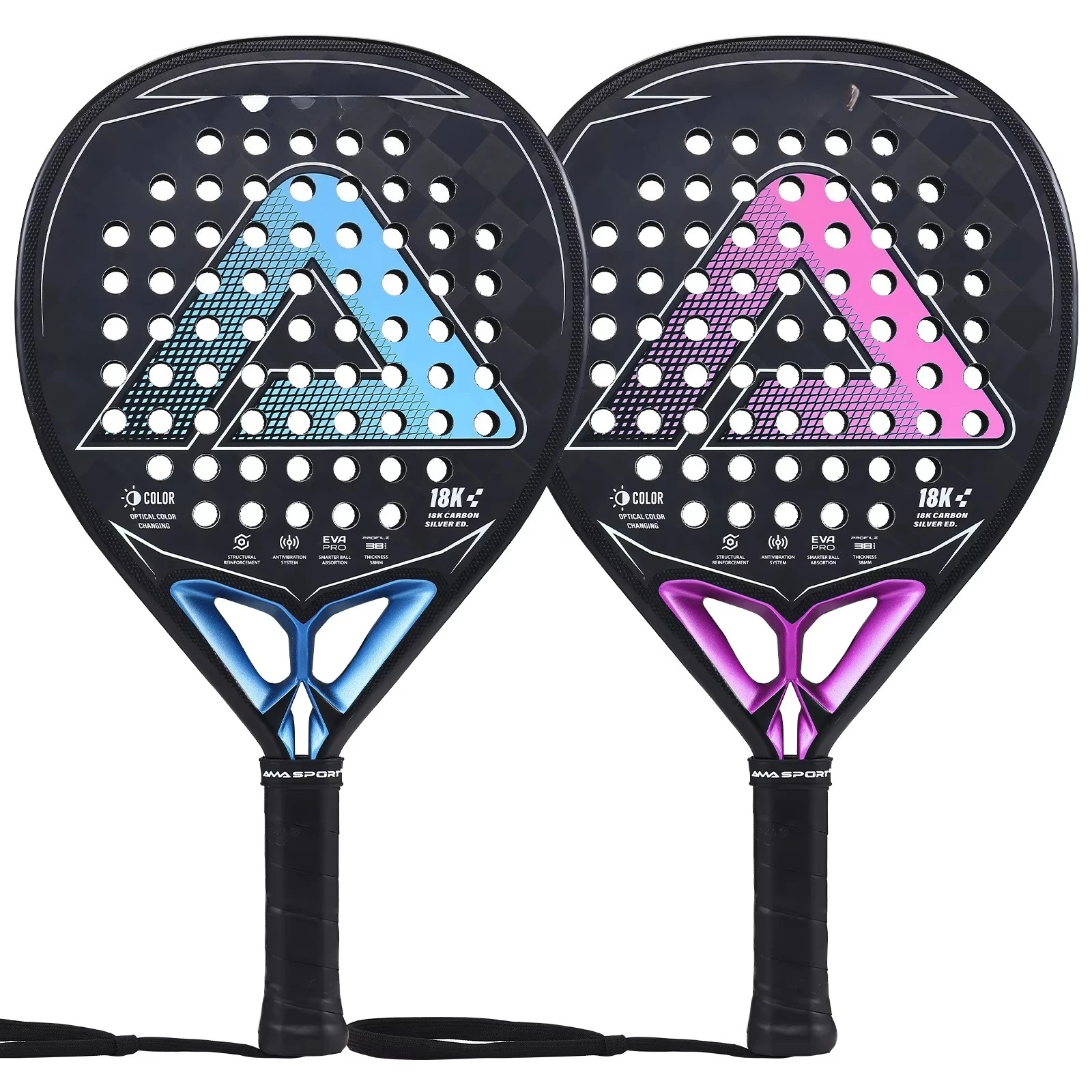Top Quality Professional Titanium Carbon Durable 18k Carbon Padel Tennis Rackets