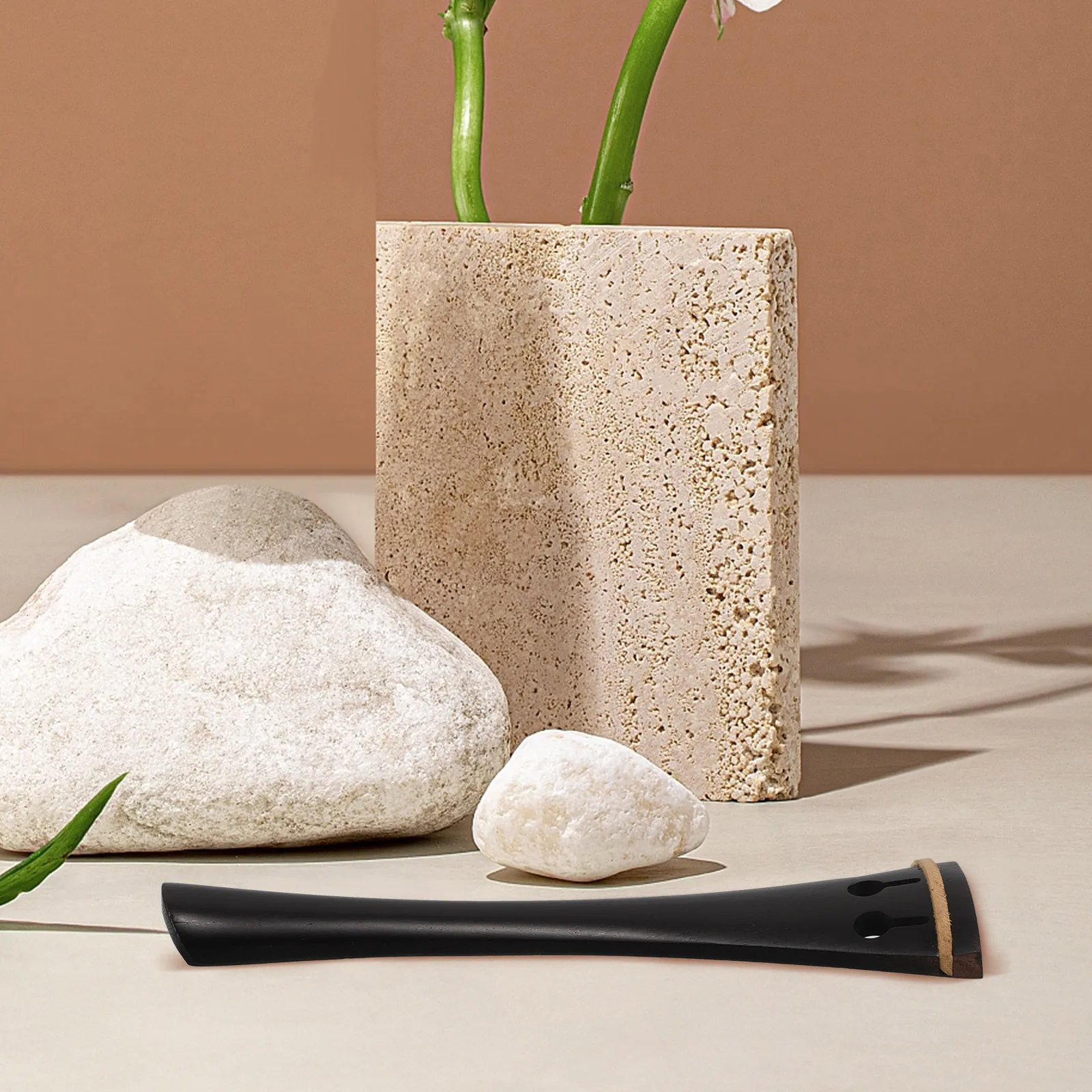 

Violin Tailpiece 4 4 Wood Inlay Replacement Ergonomic Durable String Panel Smooth Surface Instrument Parts Instrument Accessory