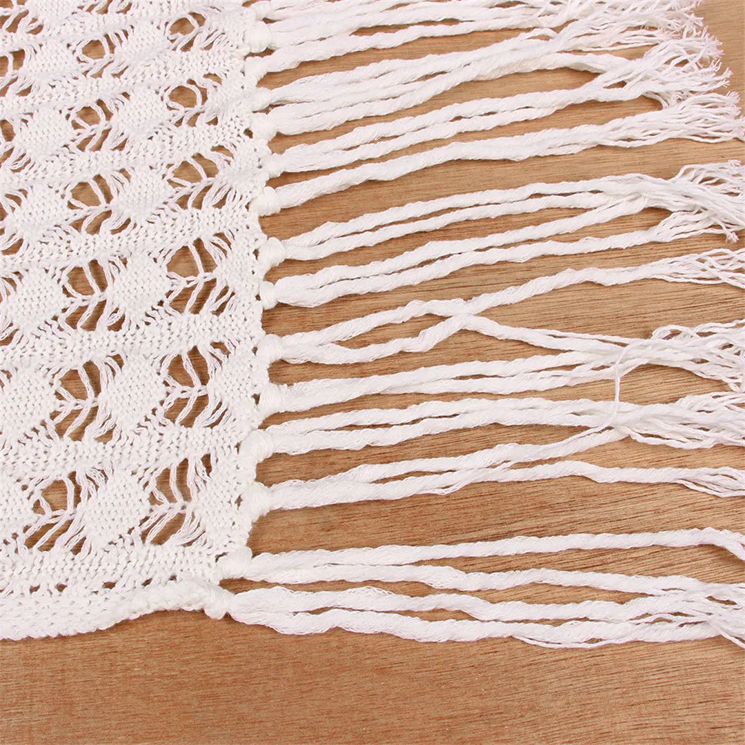 S-XL Sexy, ausgeschnittenes, mit Fransen und Quasten versehenes, gestricktes, gehäkeltes Tunika-Strandkleid, Strandkleid, Strandmode, Damenmode V3800 – Detail 25