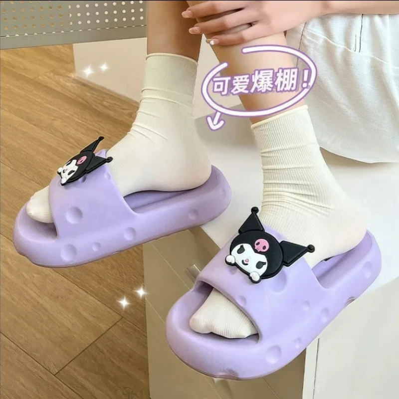 Cartoon Anime Sanrio Kuromi Melody Jade Guigou Summer Odor Proof and Anti Slip EVA Slippers Home Sandals Women's Style