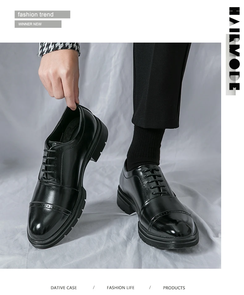 Zapatos Brogue clásicos para hombre, zapatos de cuero de tendencia para bodas y eventos sociales, zapatos de vestir de alta calidad para hombre, zapatos informales de negocios para hombre
