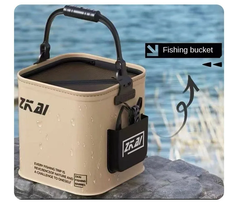 Outdoor Fishing Bucket Foldable and Portable Fish Bags LIve Fish Bucket Fishing Supplies