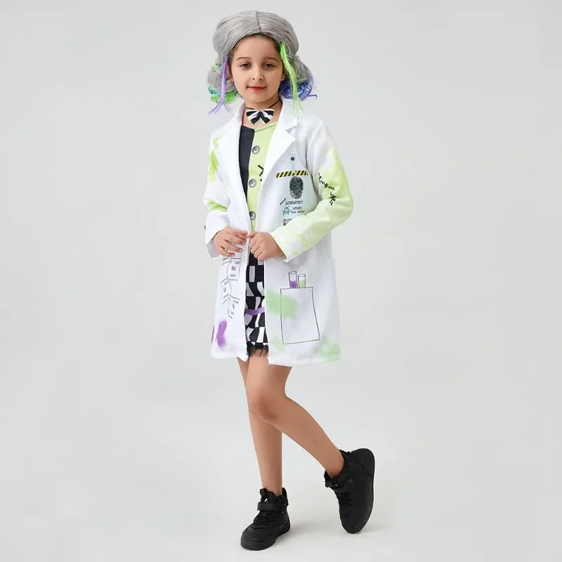 New Year\'s Day Cosplay Costume New Children\'s Professional Cos Suit Mad Scientist Performance Suit Kindergarten