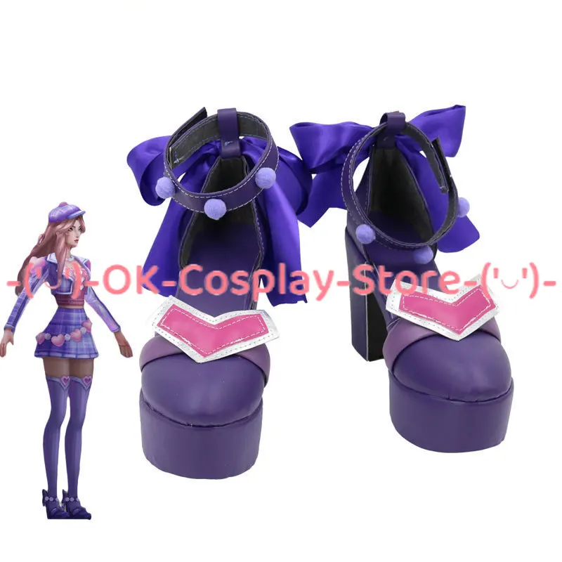 

Caitlyn Cosplay Shoes LOL Valentine's Day Heartache & Heartthrob Cosplay Props Halloween Carnival Boots Anime Shoes Custom Made