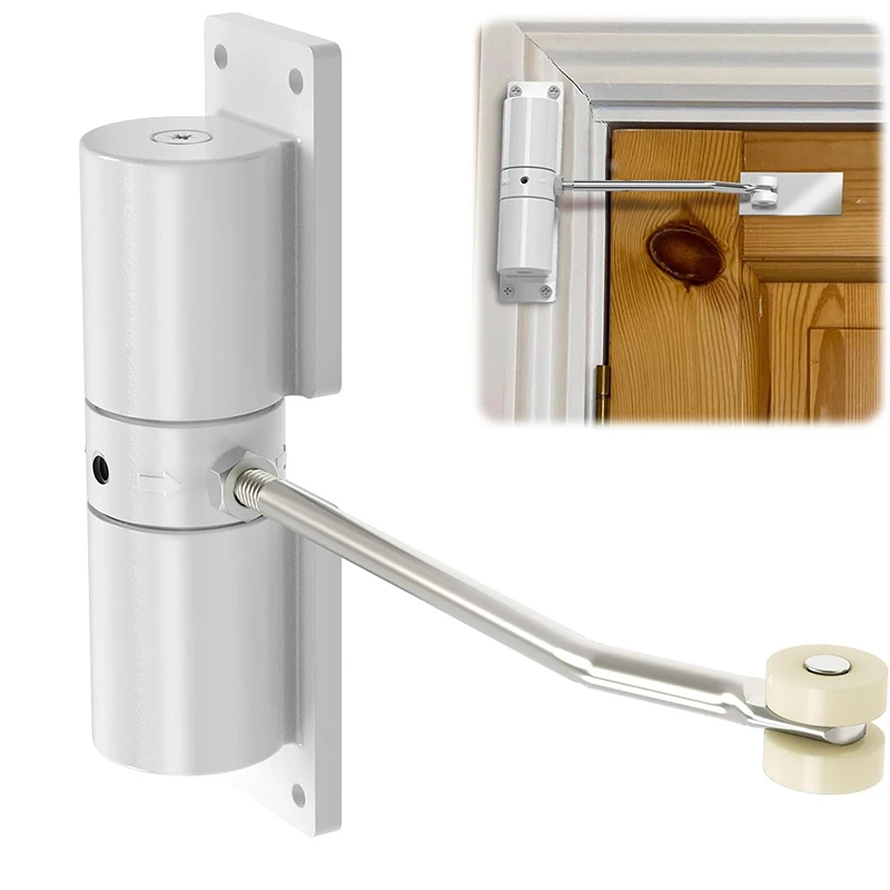 Household Fire Heavy Duty Adjustable Tension Outdoor Spring Hydraulic Buffer Rebound Villa Automatic Glass Door Closure