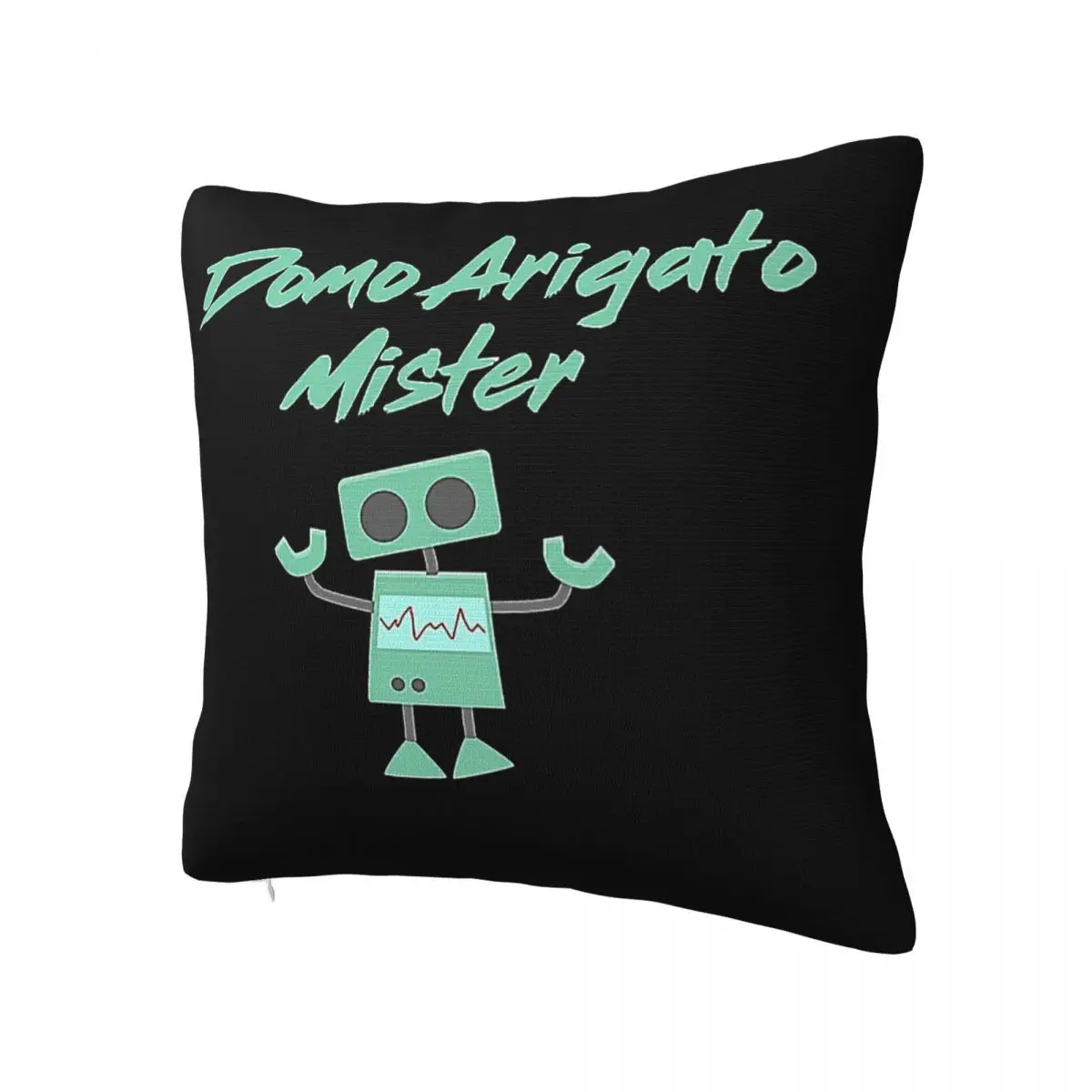 Domoed Arigato Mister Robot Square Pillow White Square pillow