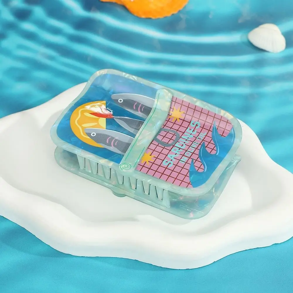 

Hairpin Small Fish Hair Clip Pvc Sardine Can Ocean Animal Hair Claw Geometry Korean Style Headwear Square Fish Grab Clip Girls
