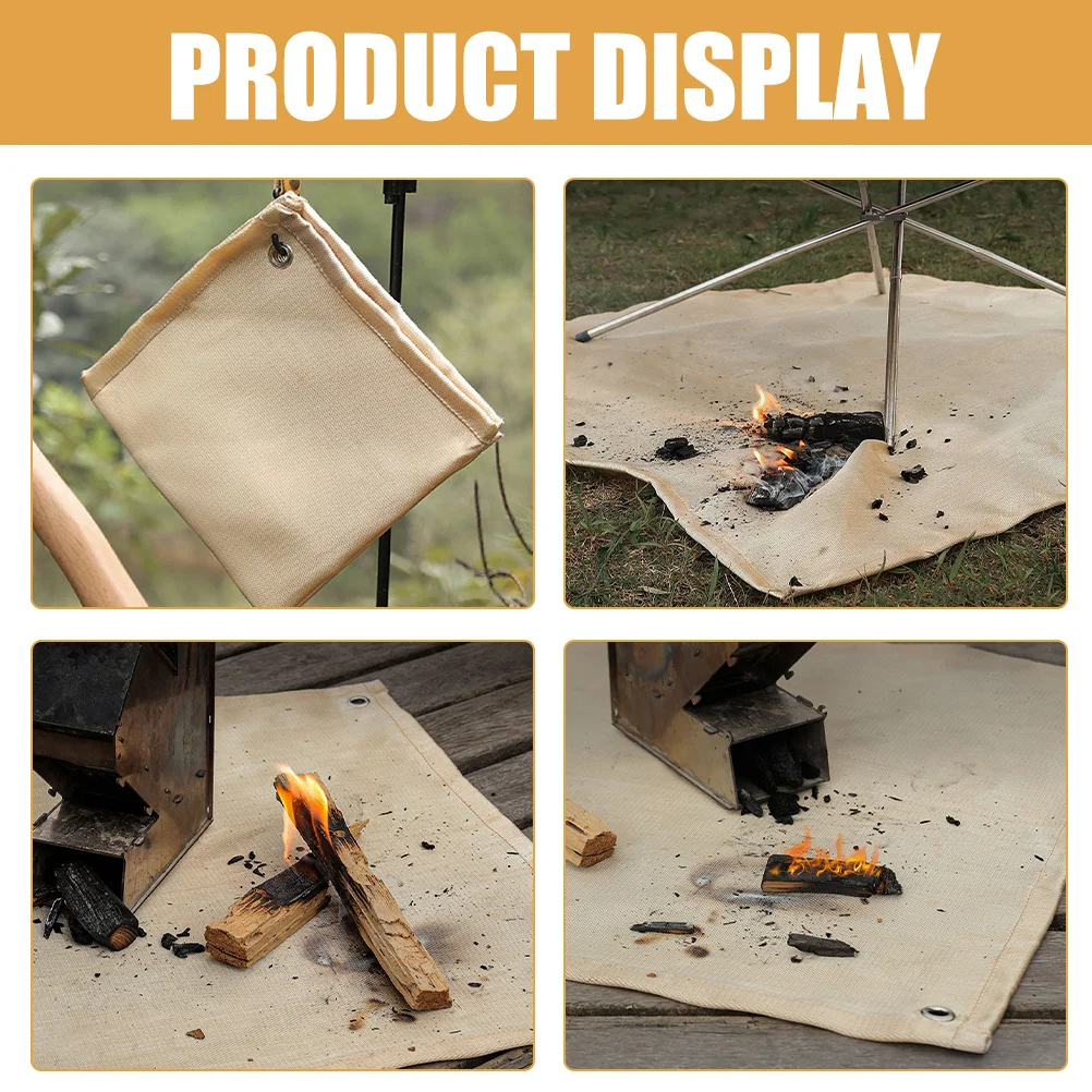 

Fireproof Welding Blanket Fiberglass Fabric Heat Resistant Outdoor Camping Mat Welding Fireproof Pad Insulated Heavy Duty