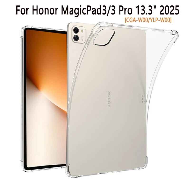 

For Honor MagicPad 3 Pro 2025 Case 13.3 inch YLP-W00 Clear Airbag Soft Silicone Cover funda Honor MagicPad3 CGA-W00 13.3" shell