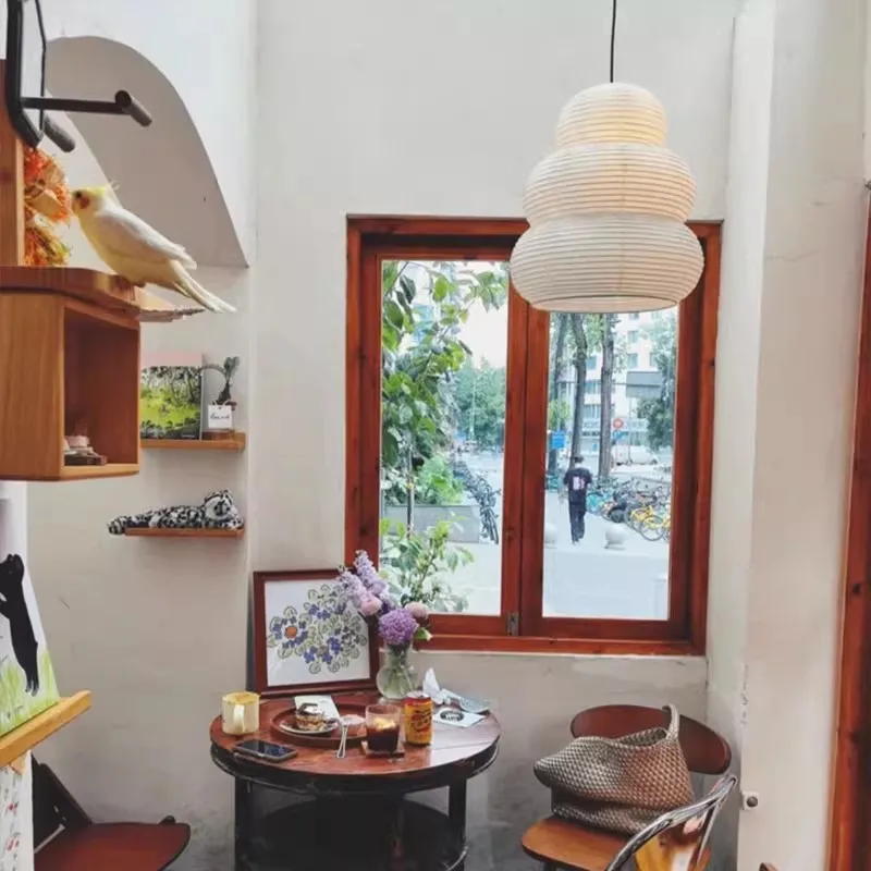 Restaurant lights, homestay bedrooms, cafes, clothing stores, shop windows, stairwells, rice paper lampshades, hanging lamps