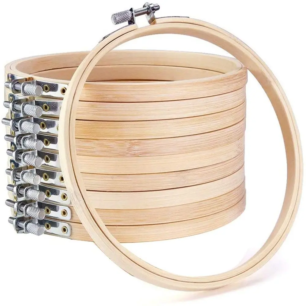 8/10/13/15/18/30cm DIY Needlecraft Cross Stitch Machine Bamboo Frame Embroidery Hoop Ring Round Loop Hand Household Sewing Tools