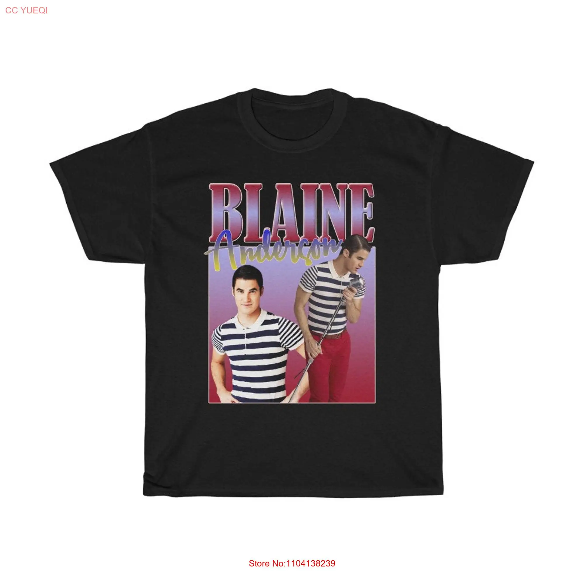 Blaine Anderson shirt T hypebeast vintage 90s rap Best Seller long or short sleeves