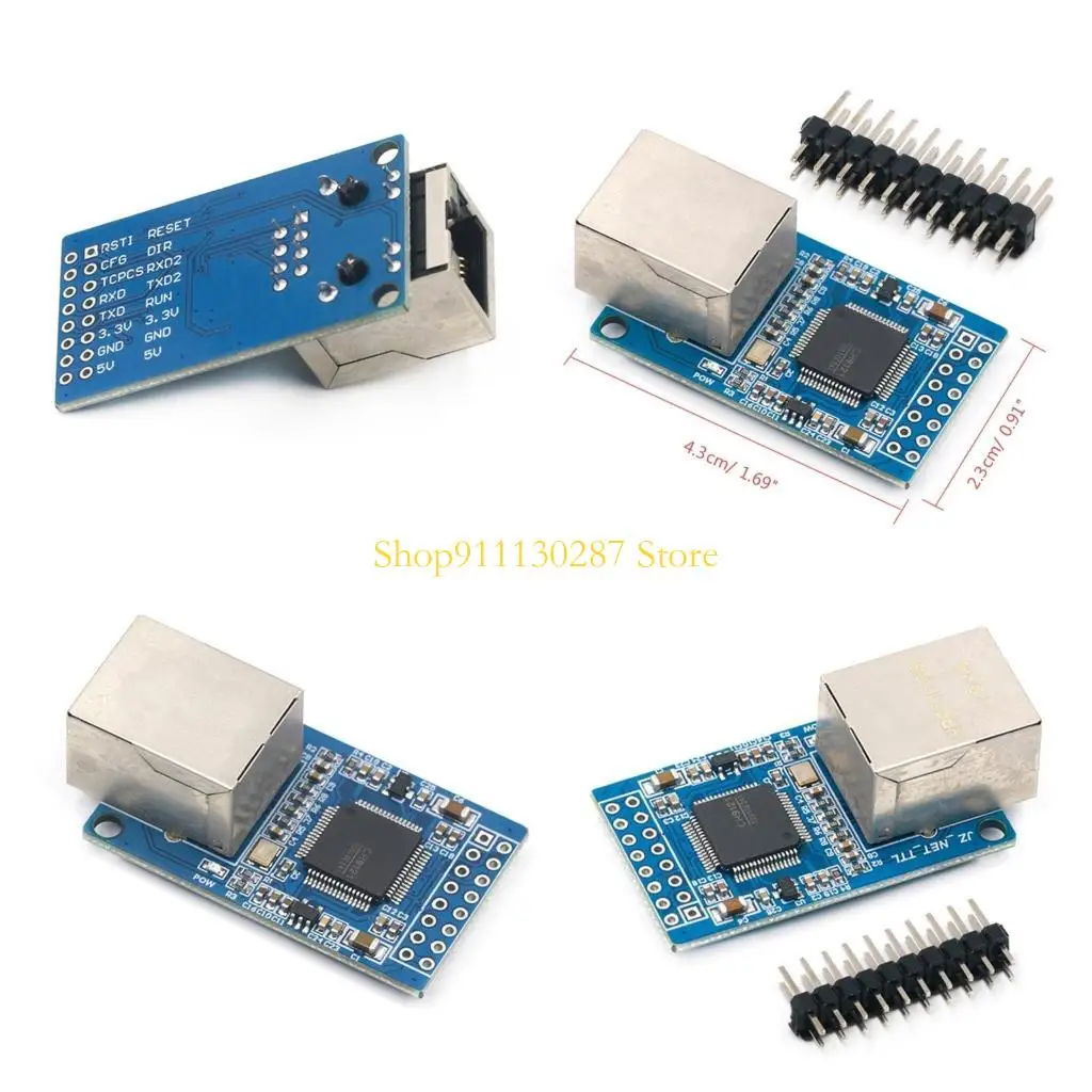 

J1HC CH9121 UART Serial Port to Ethernet Networking Modules IP51/STM32 3.3V 5V Transmission Microcontroller Board Replace