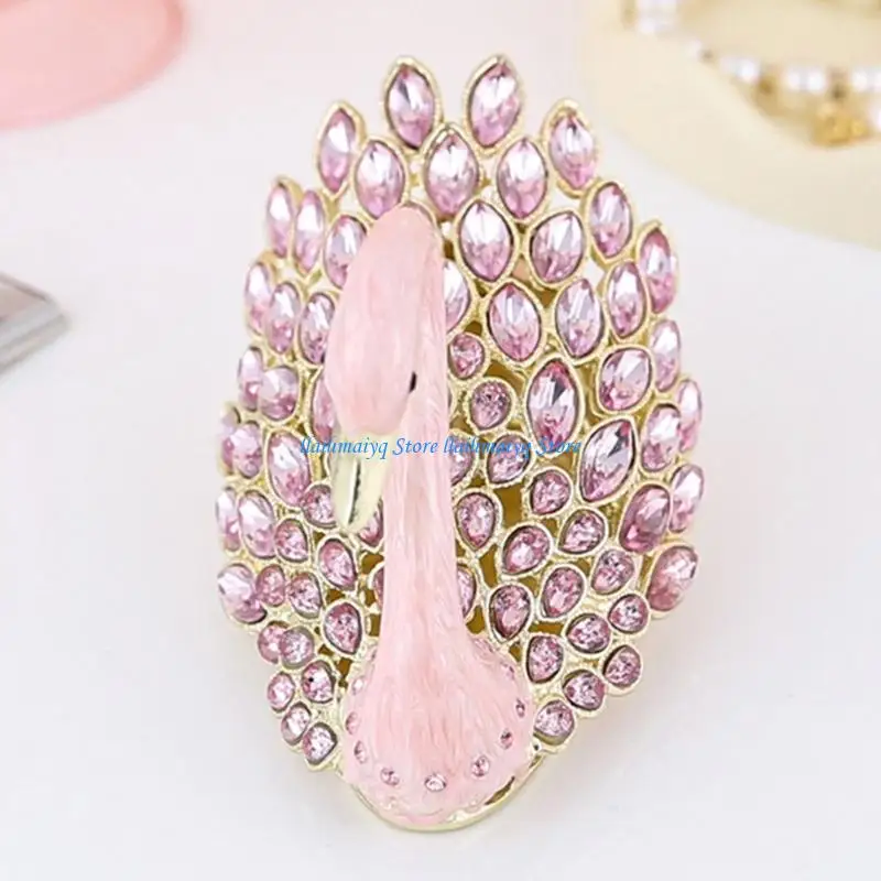 573B Jewelry Presentation Box Figure And Dazzling Crystal Storage Container Elegant Dresser Top Accessory