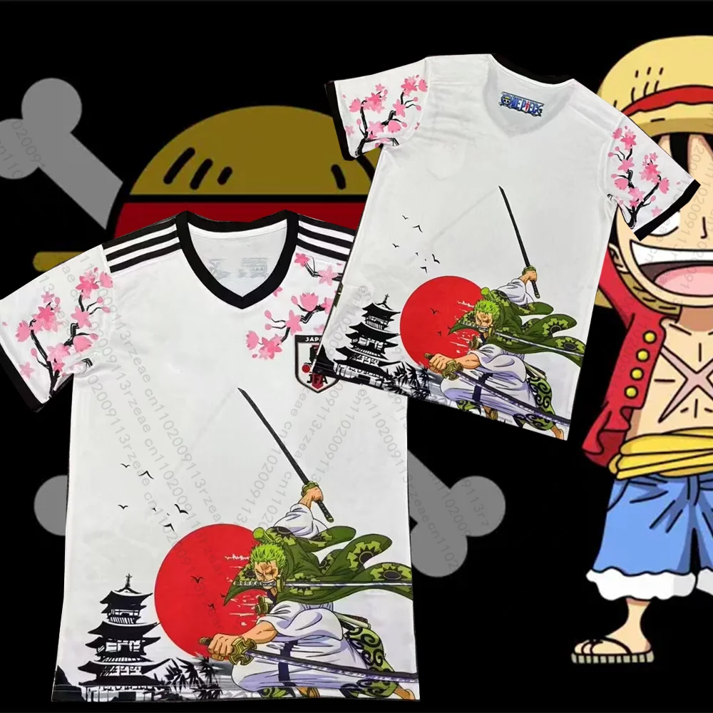 

2025 Japan Anime Sauron Football Jersey One Piece Anime Style Fan Men Casual Cartoon Kid Cosplay Clothing Quick Drying T-shirt