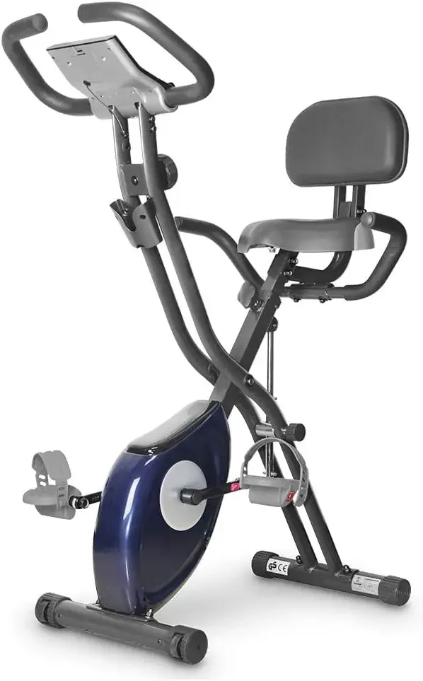 Bike Ultra-Quiet Folding Exercise Bike, Magnetic Upright Bicycle with Heart Monitor and easy to as