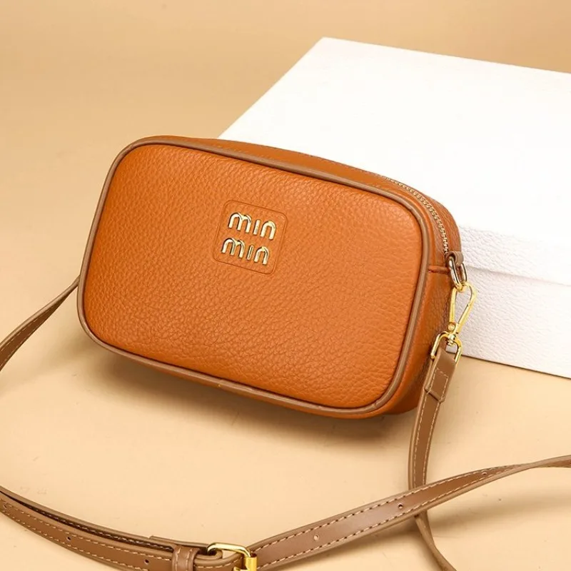 Trendy Design Elegant Leather Diaper Bag Classic Designer Paris Luxury Women Crossbody Handbag Commuter Solid Color Daily