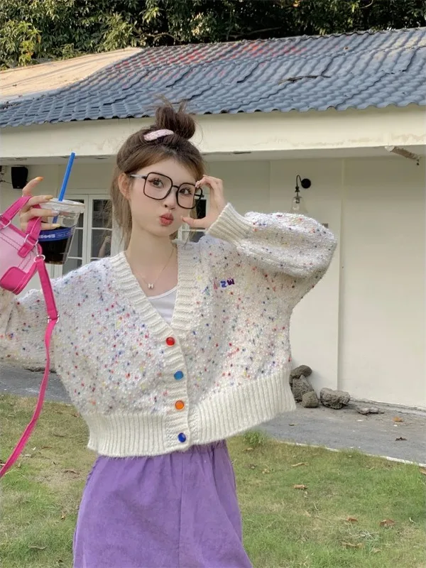 

Женский мягкий длинный свитер Све, пальто V-Ne, повседневный свободный утягивающий вязаный топ, зимний модный комбинезон для поездок на работу, цельный предмет