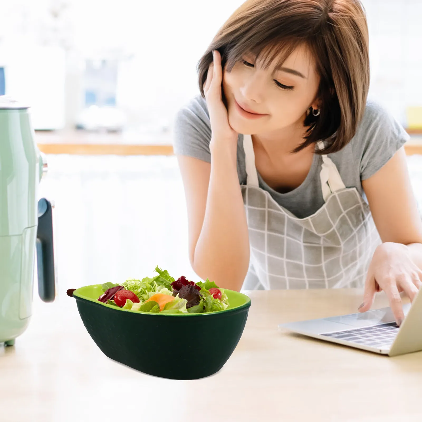 Tazón de Cerámica con Forma de Aguacate para Servir Bocadillos, Postres, Aperitivos, Condimentos, Sushi, Mermelada, Mantequilla, Salsas, Vinagre, Ensaladas, Frutas, para el Hogar