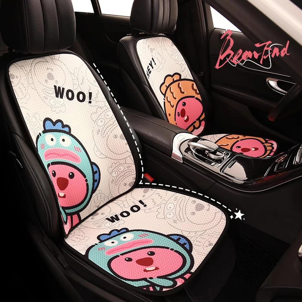 Anime Cartoon Loopy Car Seat Cushion Backrest Car Interior Decoration Accessories Plush Doll Headrest Neck Pillow Throw Pillow