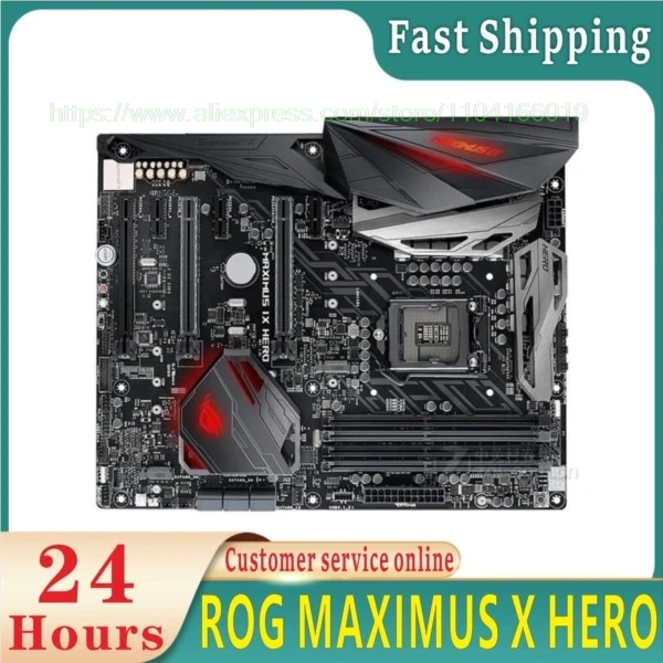تدعم ROG MAXIMUS X HERO LGA1151 DDR4 64GB M.2 NVMe USB3.0 SATA3 لوحة سطح المكتب 100% اختبار أصلي
