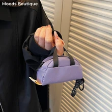 Cute Mini Earphone Bags For Women Canvas Solid Color Backpack Pendant Lipstick Coin Purse With Hook Lightweight Casual Belt Bags