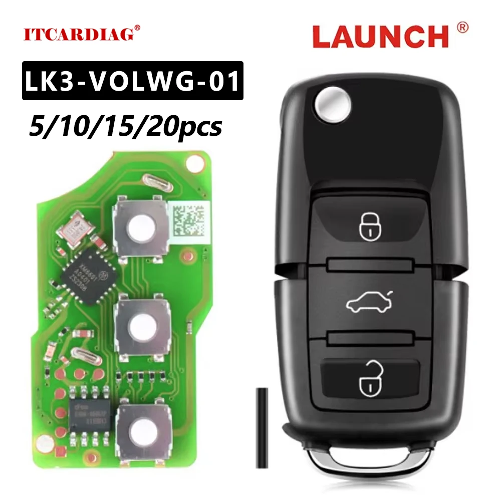 

Launch LK3-VOLWG-01 Smart Key (Folding 3-Button-Black) for /V W/ Used with IMMO Elte/IMMO Plus PAD V VII Programmer