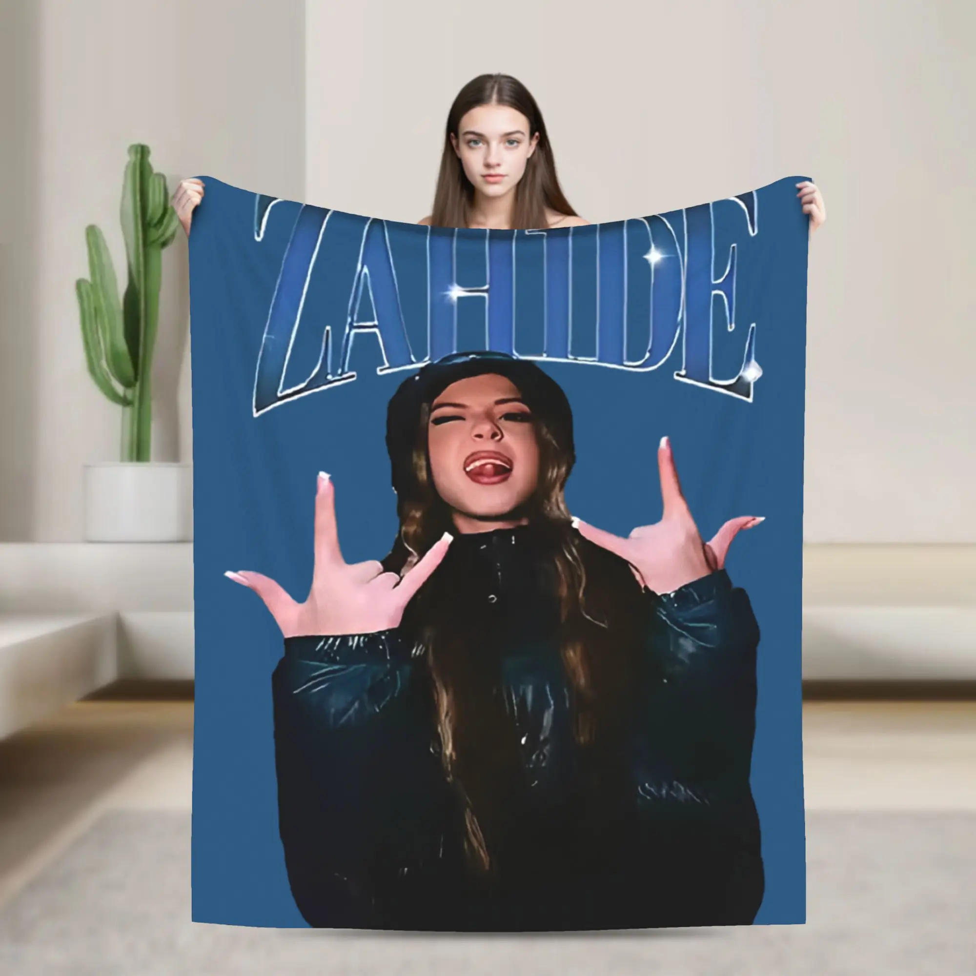 

Zahide Rapper Music Blanket Plush Throw Blankets Summer Air Conditioning Portable Soft Warm Bedsprea