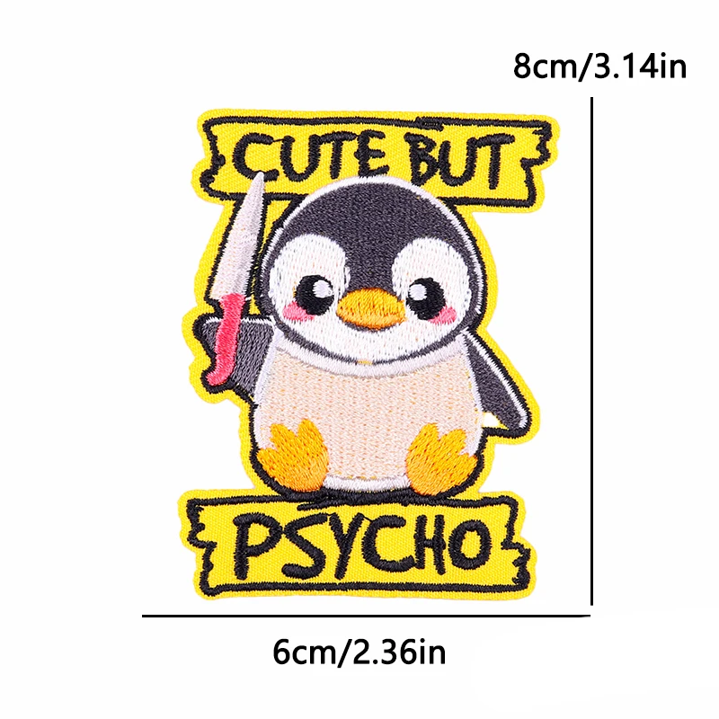 Parche bordado fusible animal salvaje León tigre pingüino - imagen 2