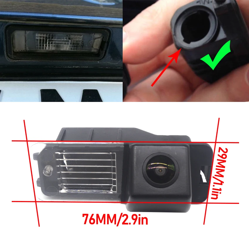 Backup Rear View camera For Volkswagen For VW Polo 5 Hatchback 2011 2012 2013 2014 2015 2016 2017 2018 license plate camera