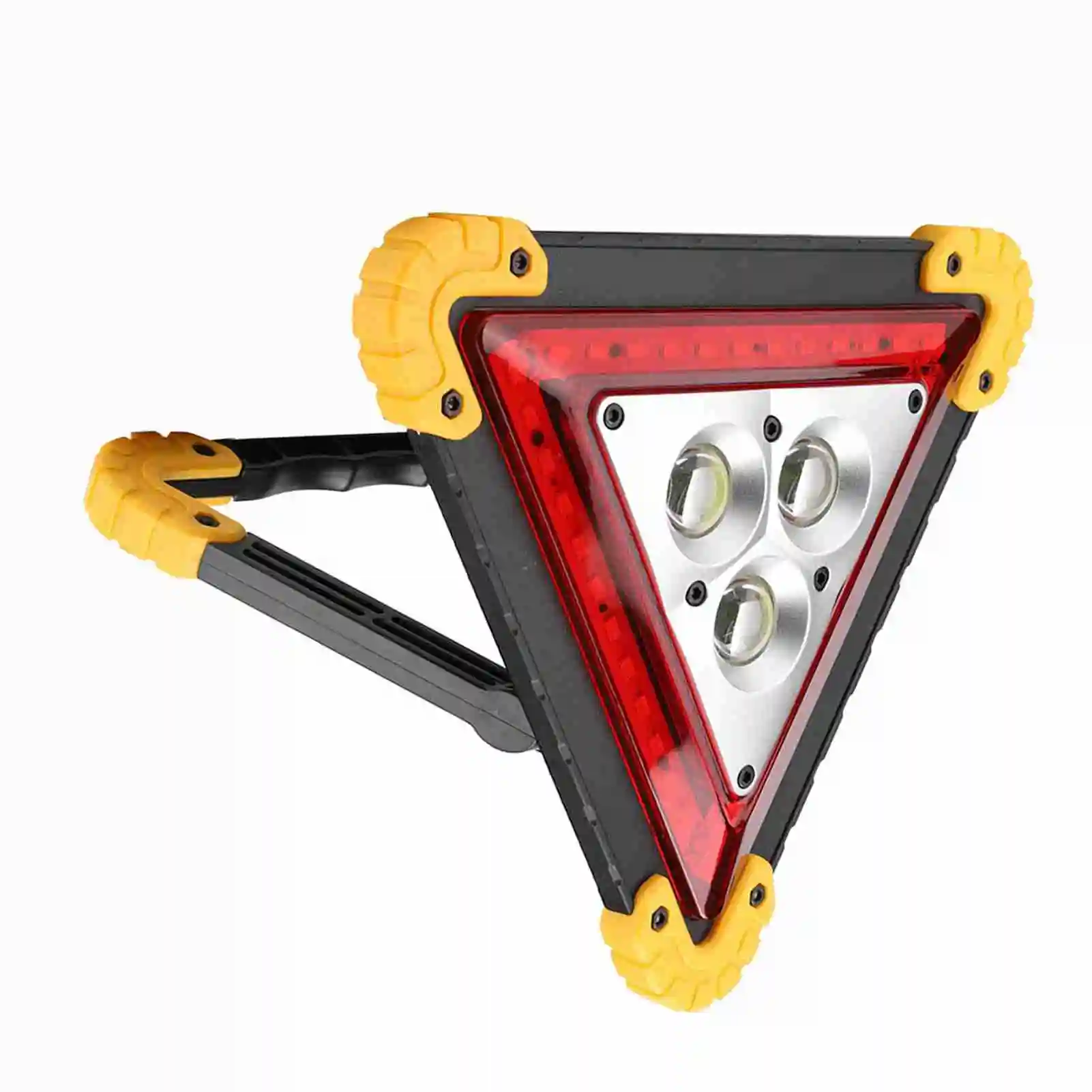 30W Multifunction LED Triangle Light Car Breakdown Warning Sign Emergency Safety Triangle Stop Sign with Red LED Warning Light
